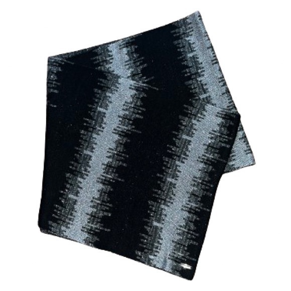 Calvin Klein Black, Metallic Silver Infinity Scarf